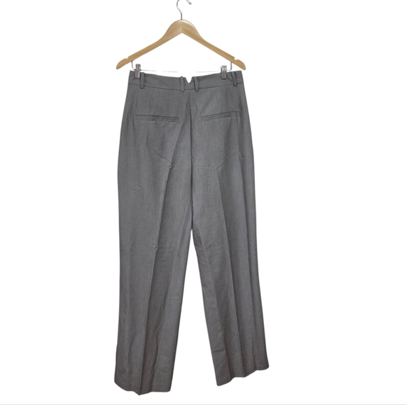 Tall Tailored Wide Leg Trouser Pants Gray Size 10 Minimalist NWOT - Picture 4 of 10